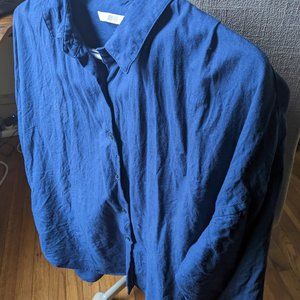 Uniqlo Oversized Unisex Shirt Linen-Rayon EUC